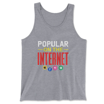 Popular On The Internet Men/Unisex Tank in Athletic Heather color